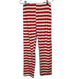 Women's Large Unbranded Red Stripe Cotton/Polyester Pull On Pants - Picture 1 of 4