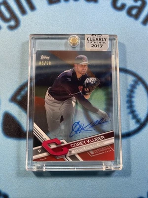 COREY KLUBER 2017 TOPPS CLEARLY AUTO RED /50 ON CARD! COLOR MATCH! SEALED! RARE! - Image 1 of 2