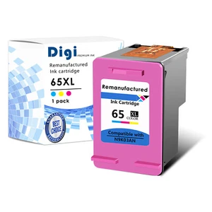 Cartuccia di inchiostro rigenerata a colori 65XL per HP Deskjet 2655 2652 3720 3758 3764 - Foto 1 di 9
