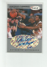 1999 SAGE AUTOGRAPHS SILVER #A15 VONTEEGO CUMMINGS   5/400