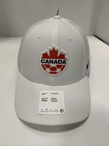 Nike Swoosh Flex Canada Legacy91 New Hat Cap White Mesh OSFM Soccer - Picture 1 of 9