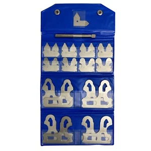 25 Pc Stainless Steel Radius Gage Set Fractional 1/64-1/2 Inch Gauge with Holder - Picture 1 of 7