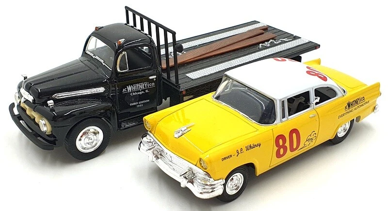 First Gear 1/34 Scale 19-1951 56 Stock Car & 51 F-6 Flatbed Adesa Auction - Image 1 of 4