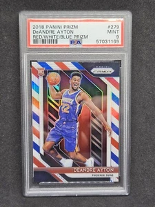 DeAndre Ayton 2018-19 Panini Prizm #279 Red/Whie/Blue Prizm Rookie - PSA 9 Mint - Picture 1 of 4
