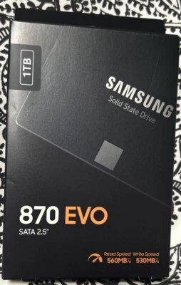 Samsung 870 EVO 1TB 2.5 Inch SATA III Internal SSD Brand New (MZ-77E1T0B/AM) - Image 1 of 3