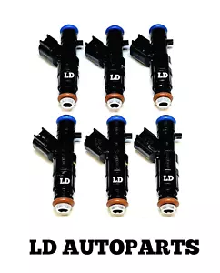 6 Genuine Bosch 0280155923 22 lb 4 Hole Upgrade Injectors 99-04 Jeep 4.0L I6 - Picture 1 of 9