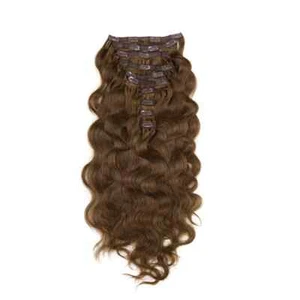 Thick 4 Pcs Light Brown Clip In Hair Extensions Clip In 3 4 clips - Picture 1 of 6