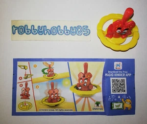 DV074 A TROTTOLA GIALLA + BPZ KINDER SORPRESA ITALIA 2019/2020 GO MOVE - Picture 1 of 1