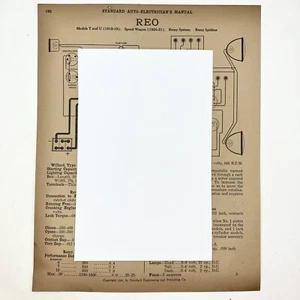 Vtg 1918-19 T U Reo & 1917 R S M N Reo Standard Auto Electrician Manual - Picture 1 of 2
