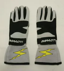 IMPACT RACE GLOVES G4 Nomex Double Layer Titanium SFI 3.3/5 Racing M Medium NEW - Picture 1 of 3