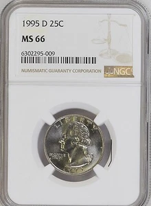 1995-D 25C Washington Quarter Dollar NGC MS66 6302295-009 - Picture 1 of 2