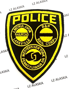 LIVONIA AVON LAKEVILLE RAILROAD, B&H RAIL CORP, WNYP RR POLICE PATCH (RR-1) - Picture 1 of 3