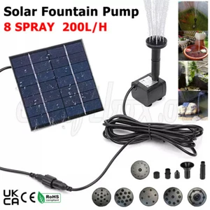 Solar Pond Pump Power Fountain Submersible Water Garden Pool Feature Kit Panel - Picture 1 of 12