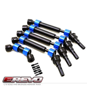 STEEL HD F & R DRIVESHAFT CVD 5pc FOR 1/10 TRAXXAS E-REVO 2.0 VXL 86086 MONSTER - Picture 1 of 8
