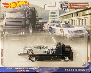 Hot Wheels Team Transport 1997 Mercedes-Benz CLK-GTR & Fleet Street 2024 New #59 - Bild 1 von 1