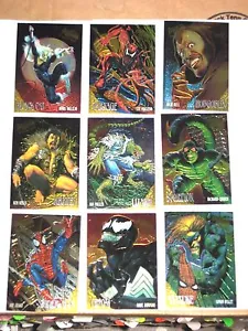 1995 Fleer ULTRA Spider-Man INSERT GOLDEN WEB 9 Card Set VENOM CARNAGE - Picture 1 of 12