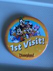 Disney Parks Pin Button 1St Visit Disneyland Brand New 609