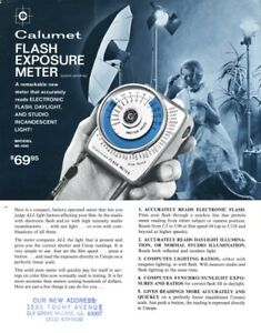 Calumet Flash Exposure Meter Instruction Manual & Data Sheet for Model M-100