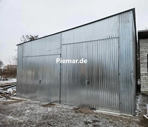Blechgarage Halle 7x8x3,5m Garage KFZ Lager Fertiggarage | mit Aufbau | 27239!! - Bild 1 von 13