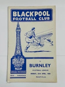 Blackpool V Burnley 1961/62 23-04-1962 División 1 - Imagen 1 de 1
