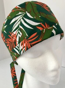 Tropical Lined Medical Scrub Cap Surgery Chef Dental Veterinarian Chemo Hat - Picture 1 of 4
