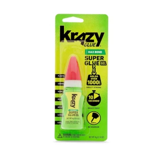 Krazy Glue, Max Bond, Super Glue Gel, EZ Squeeze, 4G, 1 Count - Picture 1 of 4