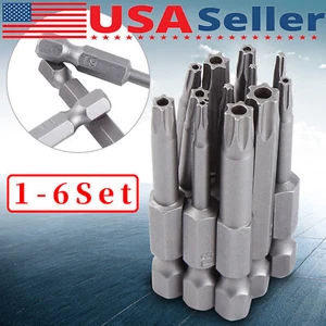 Security Torx Bit Set + Hex Key Allen Bit Set - For Power Drill & Impact Driver - Picture 1 of 15