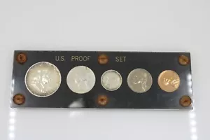 1959-P US Mint Silver Proof Set, 5 Coins, Black Acrylic Holder 90% Silver - Picture 1 of 10