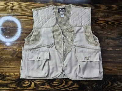 Fieldline Multi Pocket Hunting Vest Khaki Nylon Gamebag Outdoors Mens XL Camera - Image 1 of 4