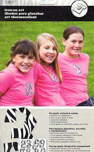 Flocked Iron-On Transfer Black & White Zebra Stripe Numbers 0-9 3.5" x 2" *New - Picture 1 of 2