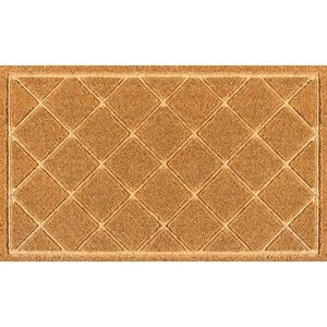 Welcome Diamond Natural 18 in. x 30 in. Coir Non-Slip Outdoor Door Mat - Picture 1 of 4