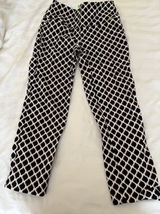 SWING CONTROL Pull-On Golfhose braun schwarz Rautenprint Gr. 4 Bauchkontrolle - Bild 1 von 10