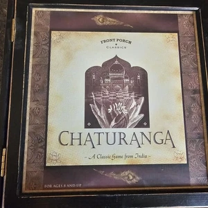 Chaturanga Classic Game From India Wooden Box 02040 Front Porch Classic Complete - Picture 1 of 6