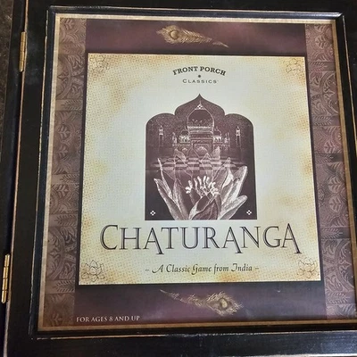 Chaturanga Classic Game From India Wooden Box 02040 Front Porch Classic Complete - Image 1 of 4