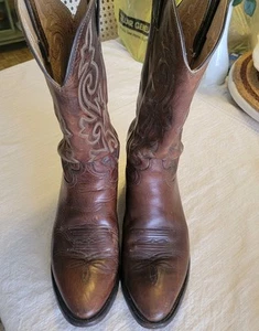 Justin 2253 Herren Buck Klassisch Western Bay Apache Cowboystiefel Gr. 11 B Vintage - Bild 1 von 9