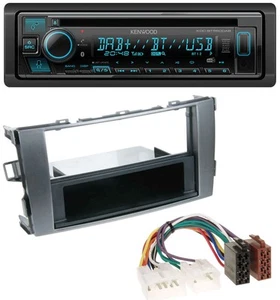 Kenwood Bluetooth DAB CD MP3 USB Autoradio für Toyota Auris 07-12 anthrazit-grau - Bild 1 von 7
