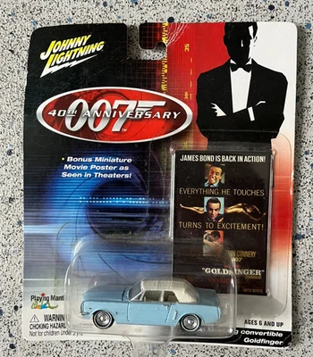 40th Anniversary Johnny Lightning James Bond Goldfinger Ford Mustang Convertible - Image 1 of 2