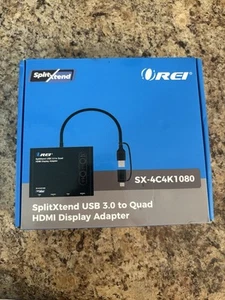 SplitExtend HDMI Splitter Extended Display for Quad Monitor - Multi-Monitor D... - Photo 1/3