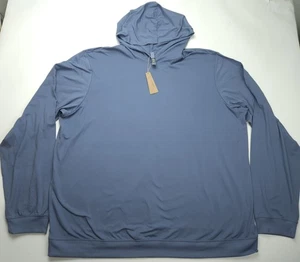 NWT 2X Men's SKIMS Outdoor Steel Blue Pullover Jersey Hoodie Men's Size 2XL - Picture 1 of 6