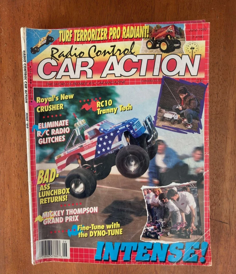 Vintage Radio Control Car Action RC CAR Magazine June 1989 RC-10 Tamiya Lunchbox - Image 1 of 1