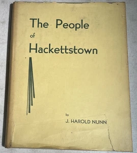 *RARE HTF* The People of Hackettstown New Jersey by J. Harold Nunn 1956 HCDJ - Imagen 1 de 10