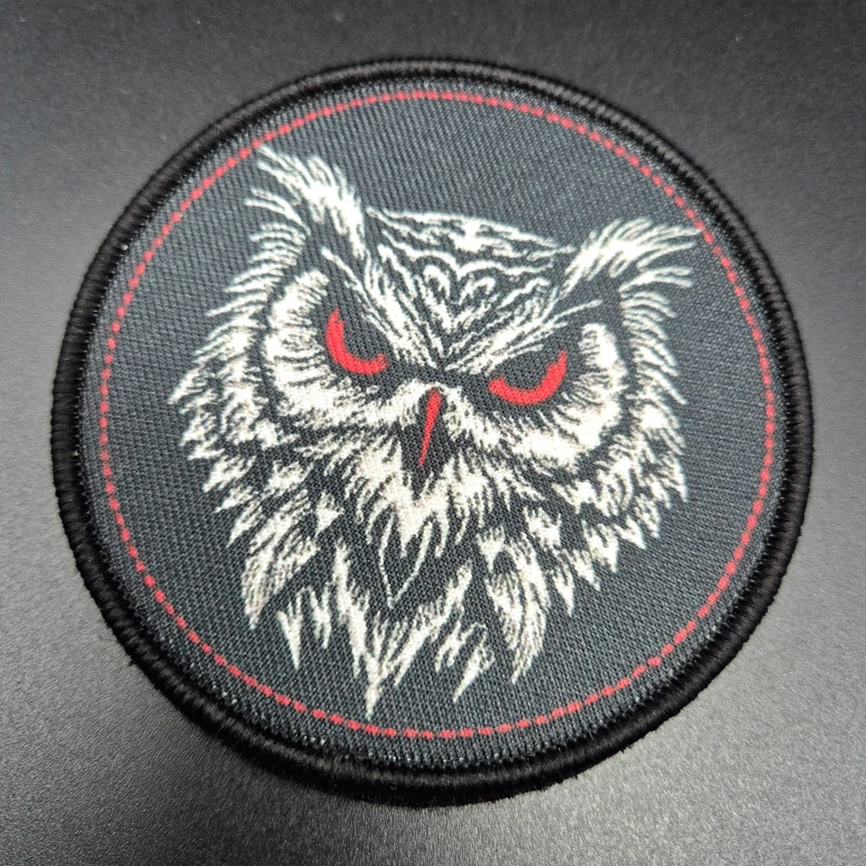 Uhu Eule Waldläufer Ranger Waldkauz Kauz Aufnäher Patch Abzeichen Klett Flausch - Bild 1 von 2