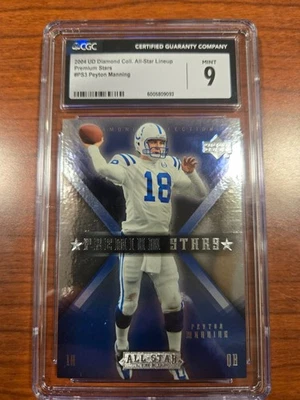 2004 Upper Deck Diamond All-Star Lineup Peyton Manning Premium Stars CGC 9 - Image 1 of 2