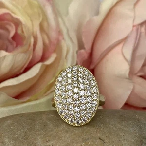 3.00Ct Round-Cut G/VS1 Lab Grown Diamond Cluster Engagement Ring 14k Yellow Gold - Picture 1 of 6