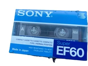 Sony Super EF 60 audiocassetta nastro vuoto sigillato made in Japan - Foto 1 di 2