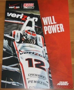 2013 Will Power Verizon Chevy Dallara Indy Car Hero Card - Picture 1 of 1