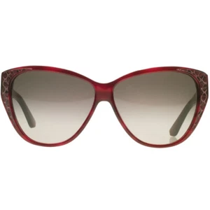 Gafas de sol Salvatore Ferragamo SF711 616 a rayas rojo ojo de gato cuero 59 mm - Imagen 1 de 3