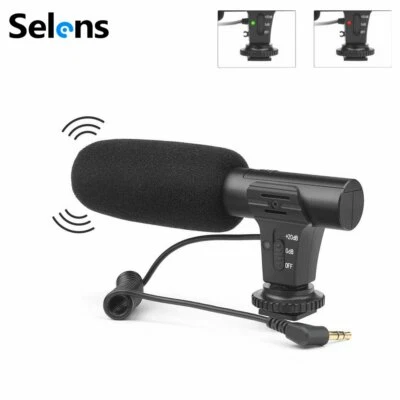 Shotgun Stereo Video Recording Microphone Mic For DSLR Camera DV Video Camcorder - Image 1 of 4