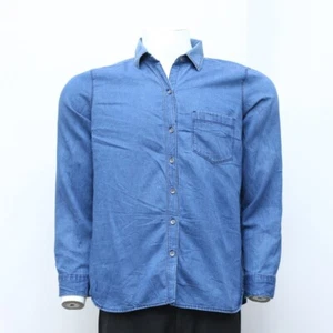 Old Navy Men's Button Up Denim Shirt - Picture 1 of 4
