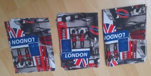 Baumwollstoff , " LONDON" ,Reststoff , 6Teile , Hobbyaufgabe - Bild 1 von 3